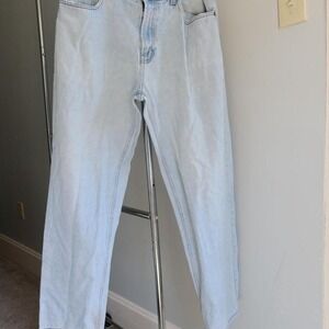Vintage Chaps Denim Mens Pants Light Blue Ripped Bottom Authentic Jeans‎
